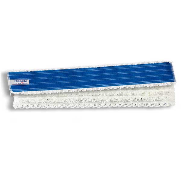 Filmop® 0000PN02012 Micro-Activa Microfiber Mop Head, Velco System, 12 in,  Twisted Blend, Blue
