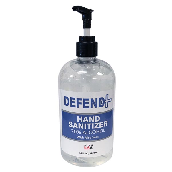 DEFEND PLUS ALCOHOL GEL HAND SANITIZER, CS/24 The Janitors Supply Co