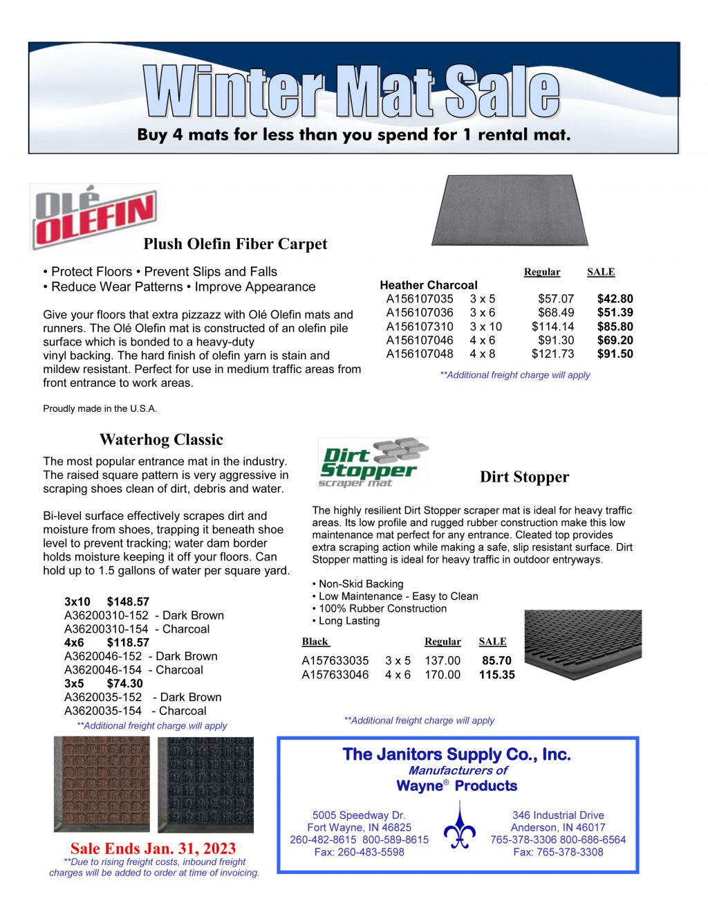 Specials The Janitors Supply Co., Inc.